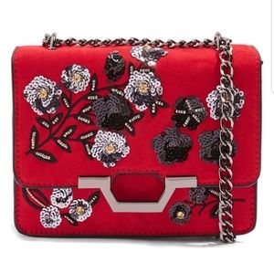 Kylie Embellished Faux Suede Crossbody Bag